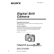 Sony DSC-S75 manual cover