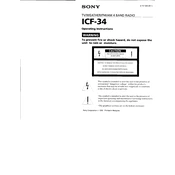 Sony ICF-34 manual cover