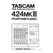 Tascam 424MKIII manual cover