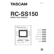 Tascam RC-SS150 manual cover