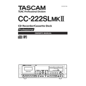 Tascam CC-222SLMKII manual cover