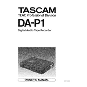 Tascam DA-P1 manual cover