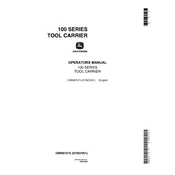 John Deere 100 Series Tool Carrier manual cover