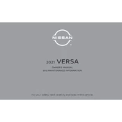 Nissan Versa Sedan 2021 manual cover