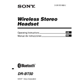 Sony DR-BT50 manual cover