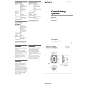 Sony XS-V4642A manual cover