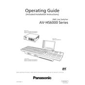 Panasonic AV-HS6000 Series manual cover