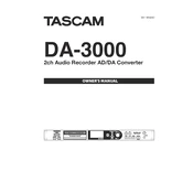 Tascam DA-3000 manual cover