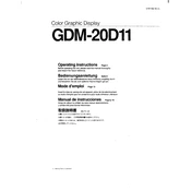 Sony GDM-20D11 manual cover