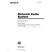 Sony NAS-CZ1 manual cover