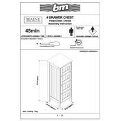 Maine B&M 4 Drawer Chest 375196 manual cover