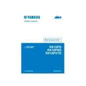 Yamaha RX10PD, RX10PSD, RX10PXTD 2013 Apex manual cover