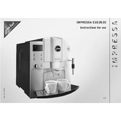 Jura Impressa E10 E20 E25 Coffee Machine manual cover