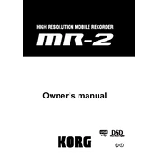 KORG MR-2 manual cover