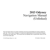 Honda Odyssey 2013 manual cover