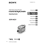 Sony DCR-HC21 manual cover