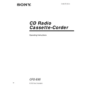 Sony CFD-E95 manual cover