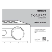 Onkyo TX NR747 manual cover