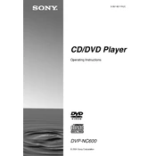 Sony DVP-NC600 manual cover