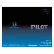 Honda Pilot LX EX SE EX-L and EX-L with Rear Entertainment System 2015 Technology manual cover