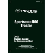 Polaris Sportsman 500 Tractor manual cover