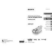 Sony HDR-HC1 manual cover