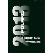 Polaris 600 IQ Racer 2013 manual cover