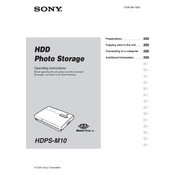 Sony HDPS M10 manual cover