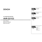 Denon AVR-2311CI manual cover