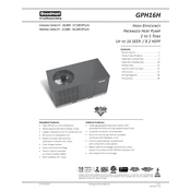 Goodman GPH16H manual cover