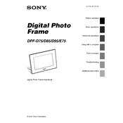 Sony DPF D75 manual cover