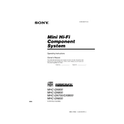 Sony MHC-GN600 manual cover