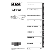 Epson ELPIF02 manual cover