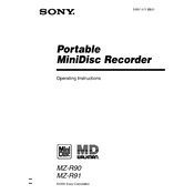 Sony MZ-R90 manual cover