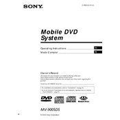 Sony MV-900SDS manual cover