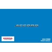 Honda Accord Sedan Hybrid 2018 manual cover