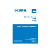 Yamaha VXS, VXR Waverunner 2012 manual cover