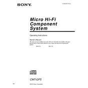 Sony CMT-GP5 manual cover