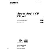 Sony SCD-XE670 manual cover