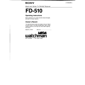 Sony FD-510 manual cover