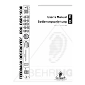 Behringer DS1100P manual cover