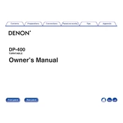 Denon DP-400 manual cover