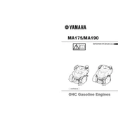 Yamaha MA175, MA190 manual cover