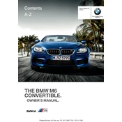 BMW M6 Convertible M Series 2012 manual cover