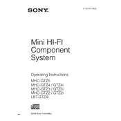 Sony LBT-GTZ4i manual cover