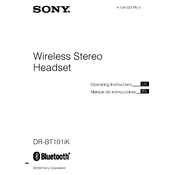 Sony DR-BT101iK manual cover