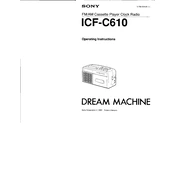 Sony ICF-C610 manual cover