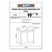 Norsk B&M High Gloss Undersink Unit 347093 manual cover