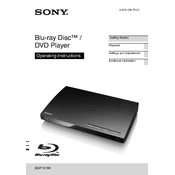 Sony BDP-S190 manual cover