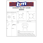 Hannah B&M Velvet Chair 369949 manual cover